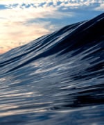 Wave cresting in the ocean