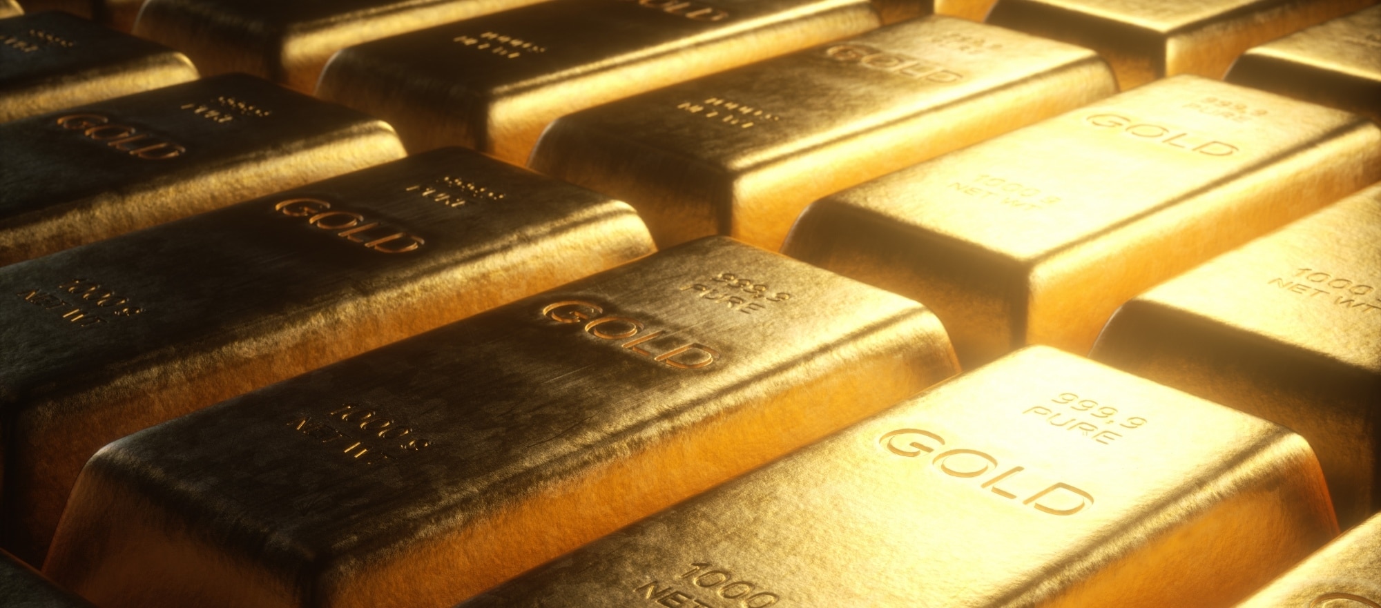 rows of gold bars