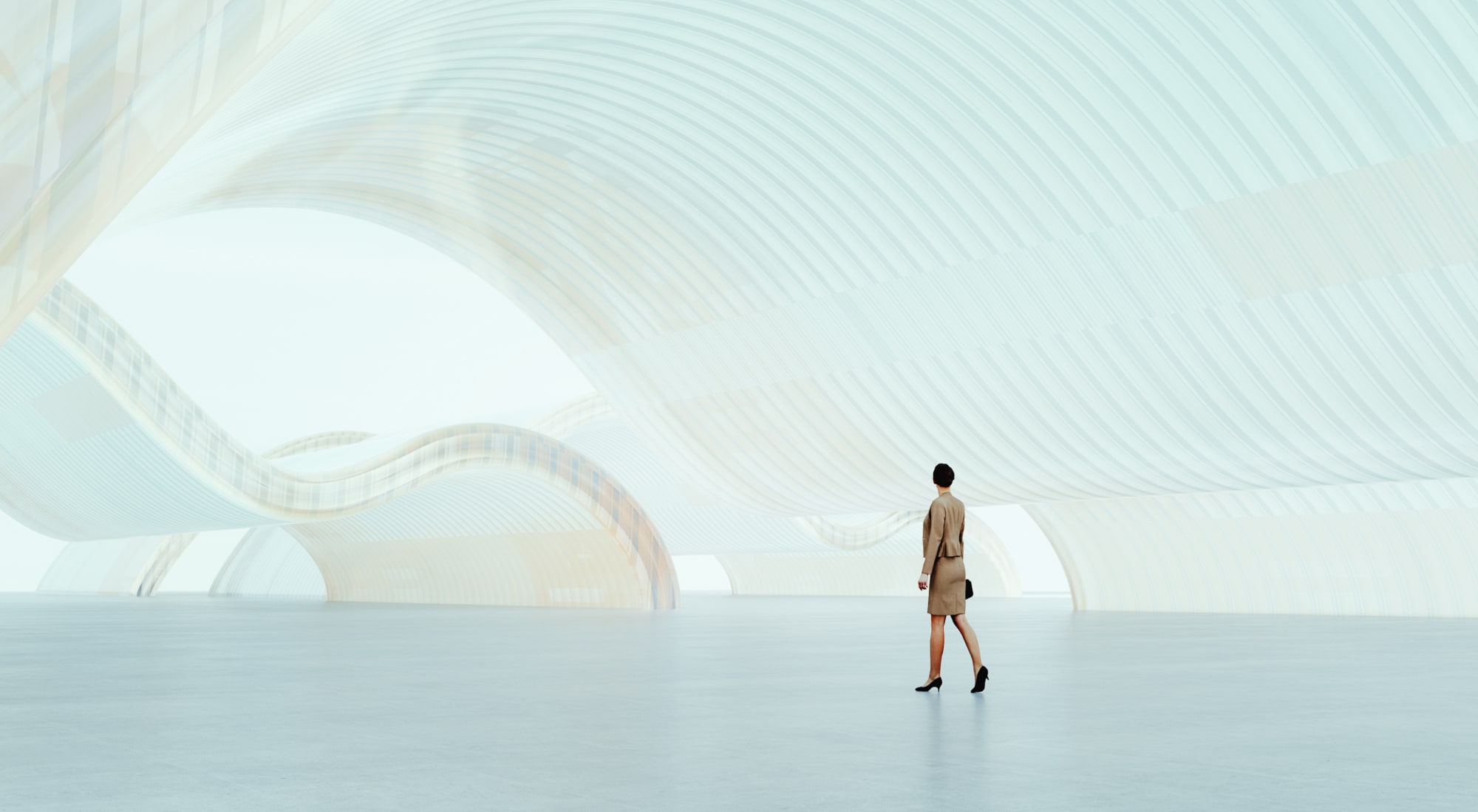 woman arched ceiling