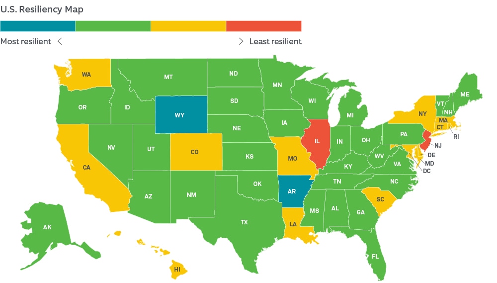U.S. resiliency map