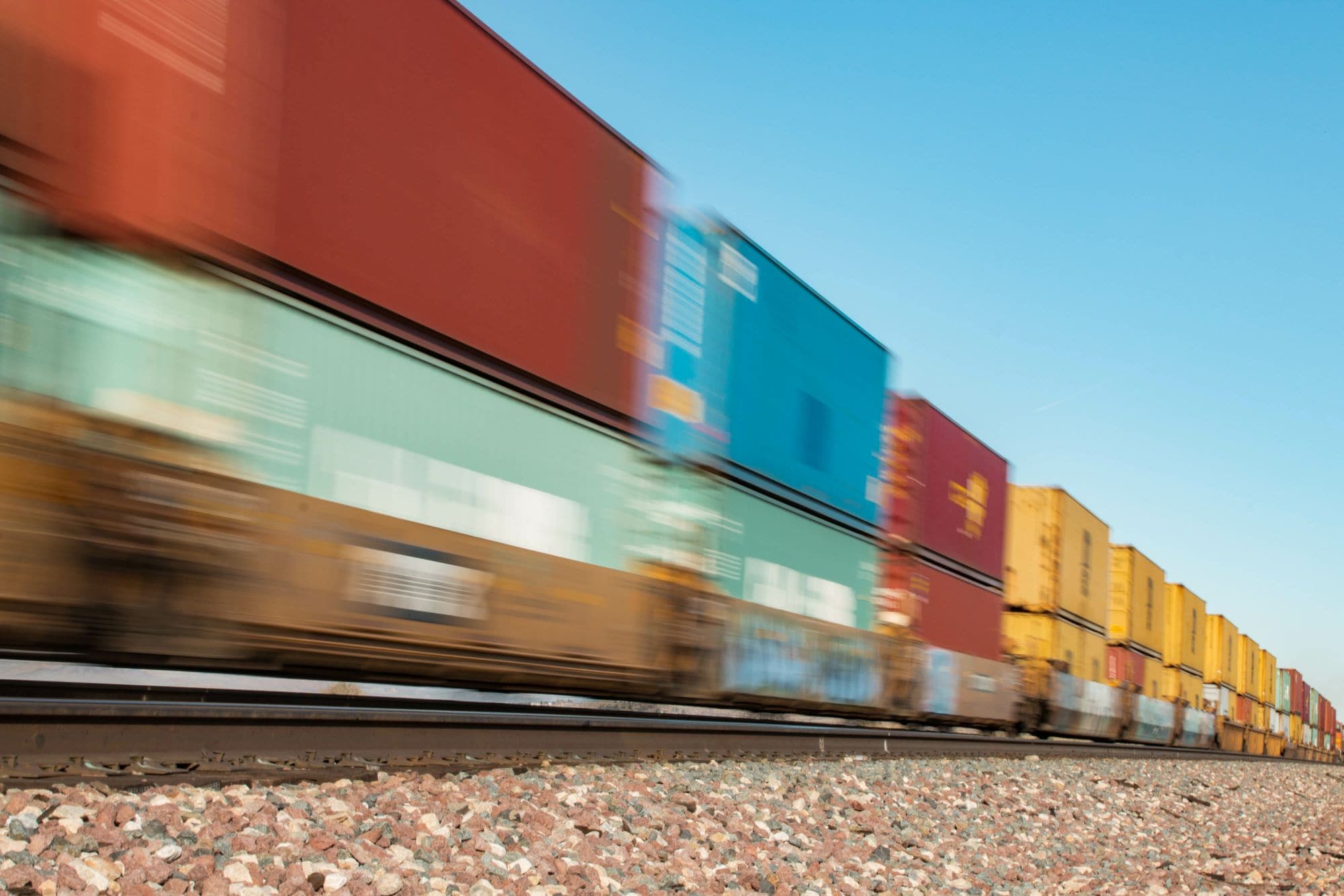 Freight train passing