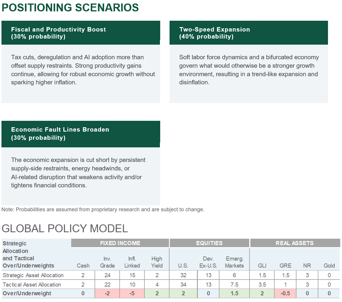 positioning scenarios and global policy model
