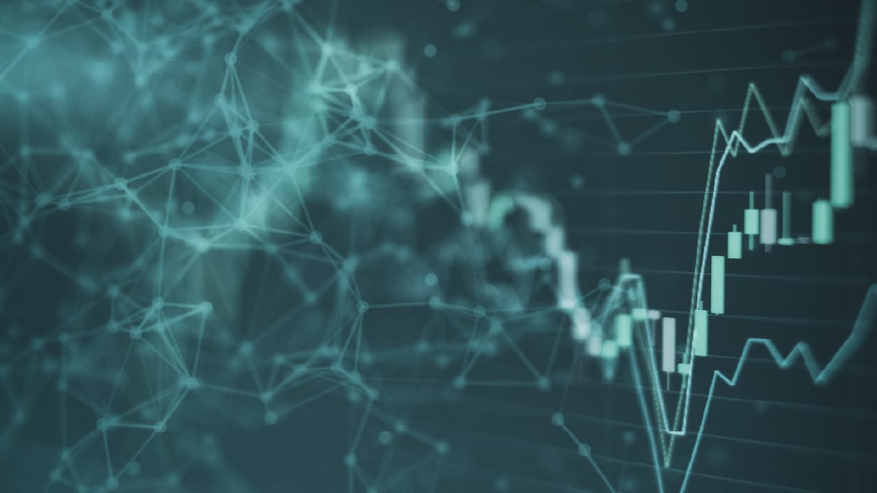 data analysis blue background
